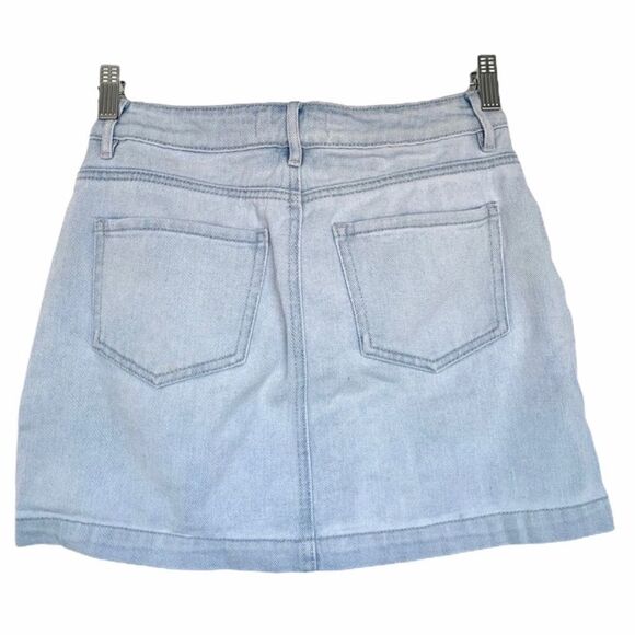 Pacsun Front Tie Light Wash Denim Jean Skirt - Picture 3 of 6